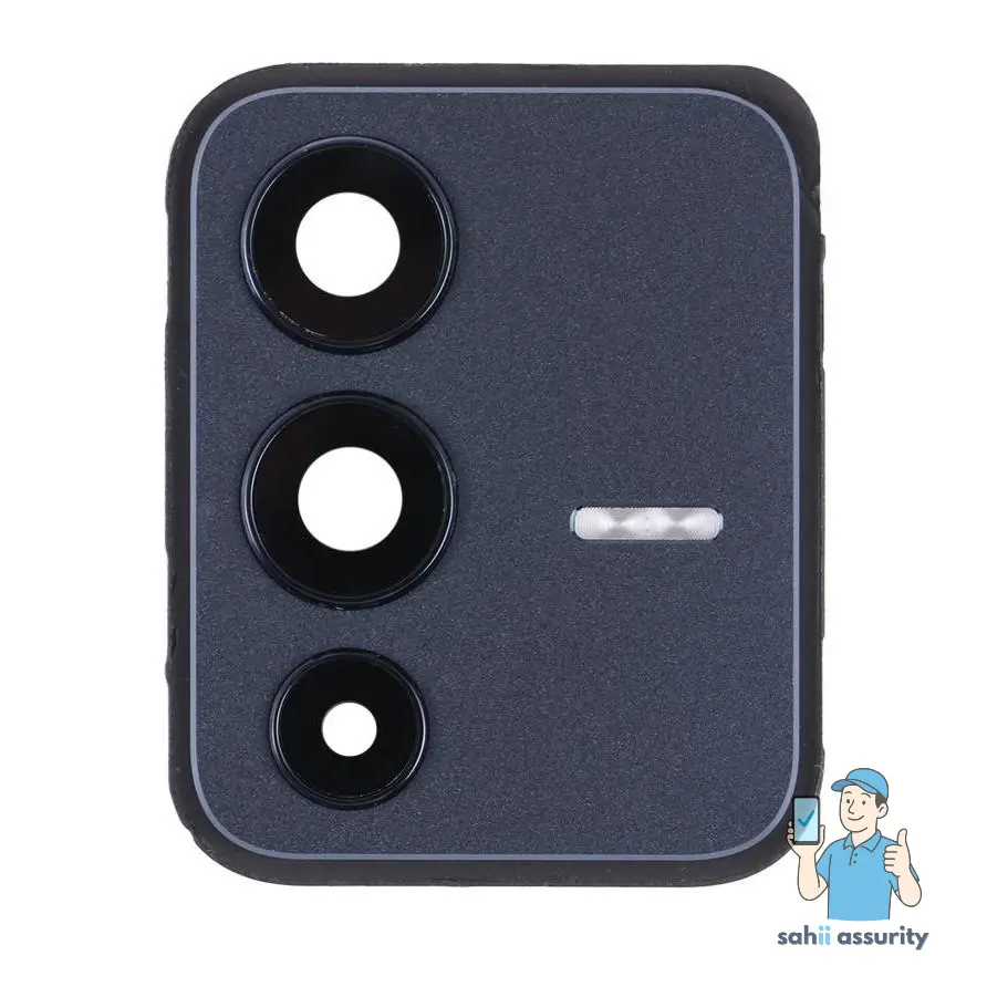 Camera Lens Glass with Frame for Vivo S12 Pro Black